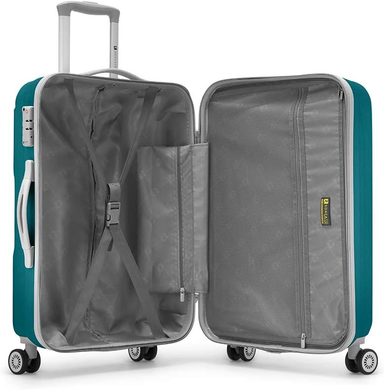 R Roncato Trolley Cabina Bagaglio a Mano Ultraleggero Serie Flight, Ideale per Voli Low Cost 55cm, in ABS 100%, Colore Azzurro - Image 5