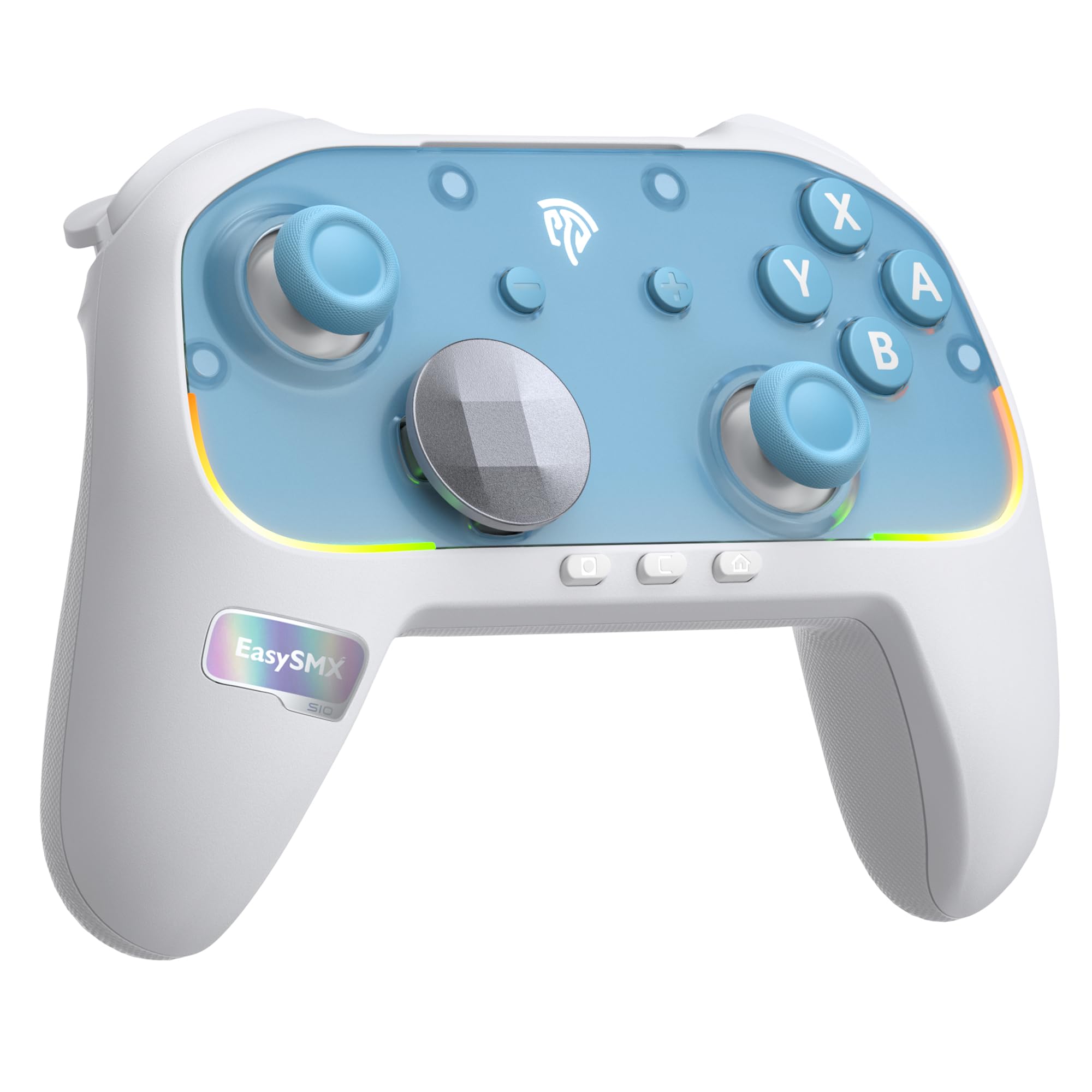 EasySMX S10 Switch 2 Controller-One Key Wake-up, Switch 2 Pro Controller with 6 Axis Gyro, NFC Function, TMR Anti-Drift Joystick, HD Rumble, Swappable D-Pad & Faceplate