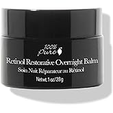 100% PURE Retinol Restorative Balm Potent Anti-Aging Facial Night Cream - Quench Thirsty Dry Skin Overnight Moisturizing Face Hydration & Skincare for Baby Soft, Even Skin Tone - Vegan - 1 oz