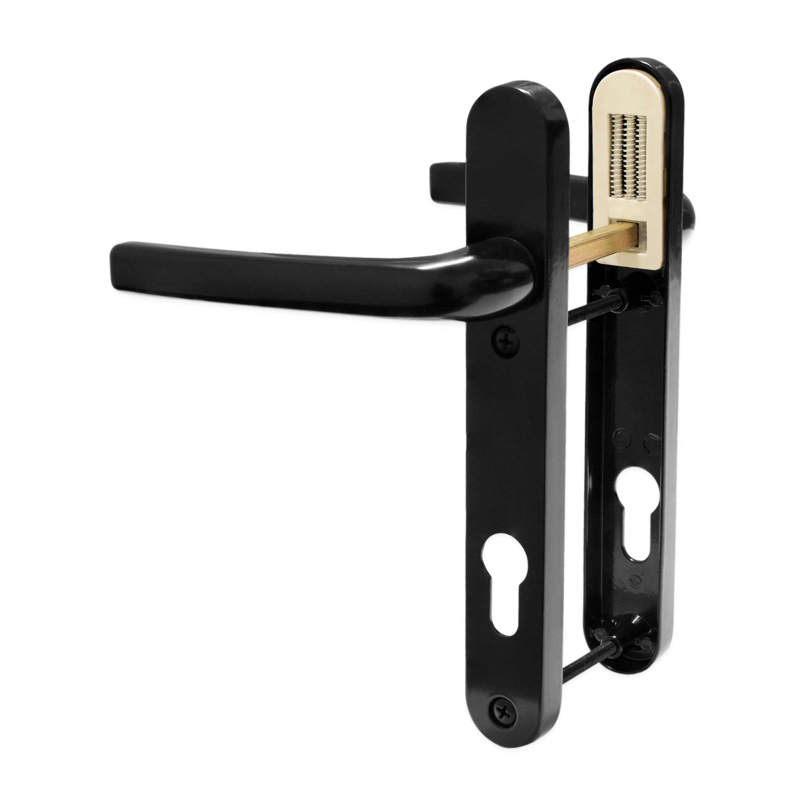 UPVC Door Handle Avocet Pioneer Sprung 92mm PZ Double Glazing Pair Set Patio PVC Black 122mm — image 1
