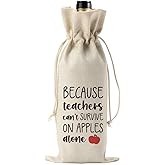 Teacher Wine Bag Funny Teacher Gifts for Her Him Teacher Appreciation Thank You Gifts Ideas Graduation Retirement Gifts for Women Men Wine Gift Bag