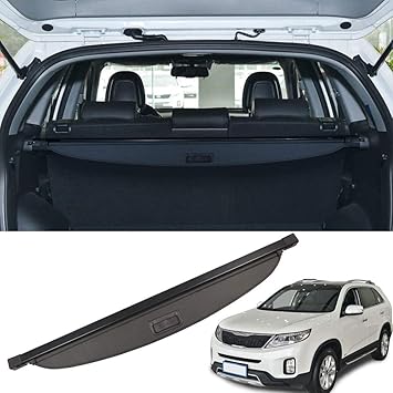 Amazon Com Marretooauto Suv Luggage Black Retractable Trunk Cover For Kia Sorento Cargo Cover 2011 2012 2013 Automotive