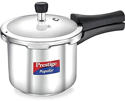 Prestige Popular Stainless Steel Pressure Cooker, 3 Litres, Silver