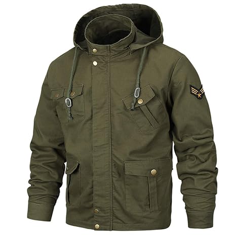VRTUR Herren Jacke Herbst Winter Mäntel Beiläufig Militär Ausrüstung Mode Trend Winterjacke Wintermantel Parka Jacke Steppjac