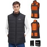 Flyhare Heated Vest for Men with Battery Pack Included 16000mAh 7.4V, Warming Men's Heated Vests Rechargeable Vest Outdoor