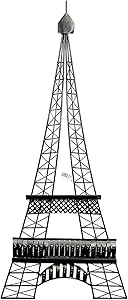 Bellaa 27352 Metal Wall Art Eiffel Tower Paris Decor Contemporary Unique Modern Abstract Geometric 39 inch