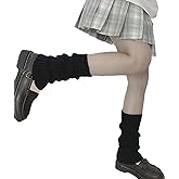 ZQFFB Leg Warmers Kawaii Black White Goth Stacked Leg Warmer of Japanese Style for Women 80s Party Sports Y2k Fashion