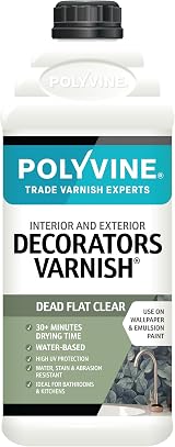 Polyvine Decorators Varnish Dead Flat 2L Water Resistant UV Protection