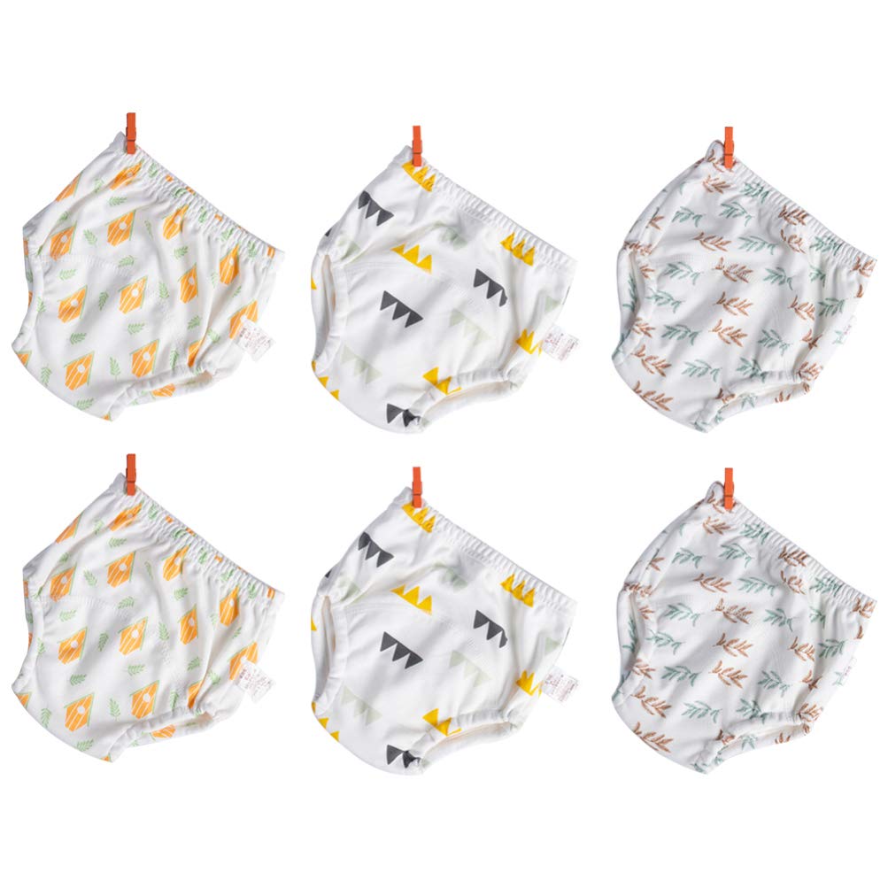 EXCEART 6pcs Toddler Potty Training Underwear Waterproof Baby ToddlerTraining Pants for Boys Girls - Size 80