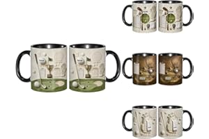 Personalized Golf Ball Coffee Mug Custom Name Funny Ceramic Sport Theme Drinking Cup Gift for Family Golf Lover Birthday Anni