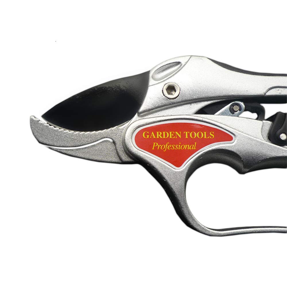 APRIL 14TH Professional Pruning Shears By Ratchet Mechanism, Sharp Tree Trimmers Secateurs Hand Pruner Clippers with Safety Lock - Great for Weak Hands (orange)