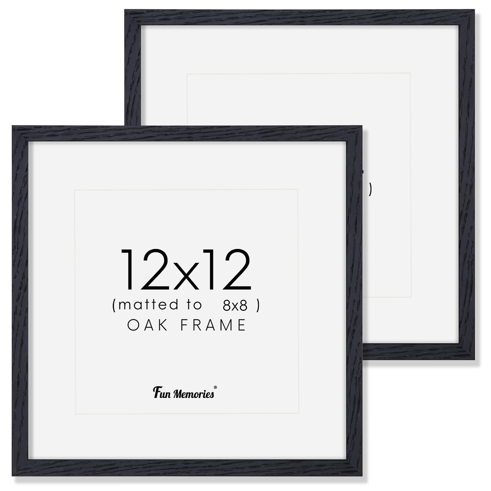 12x12 Picture Frames, Natural Oak Wood Frame 12 x