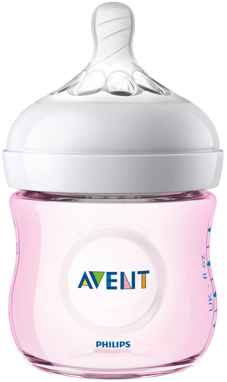 Philips Avent Natural Baby Bottle Pink Gift Set, SCD206/11 : Baby