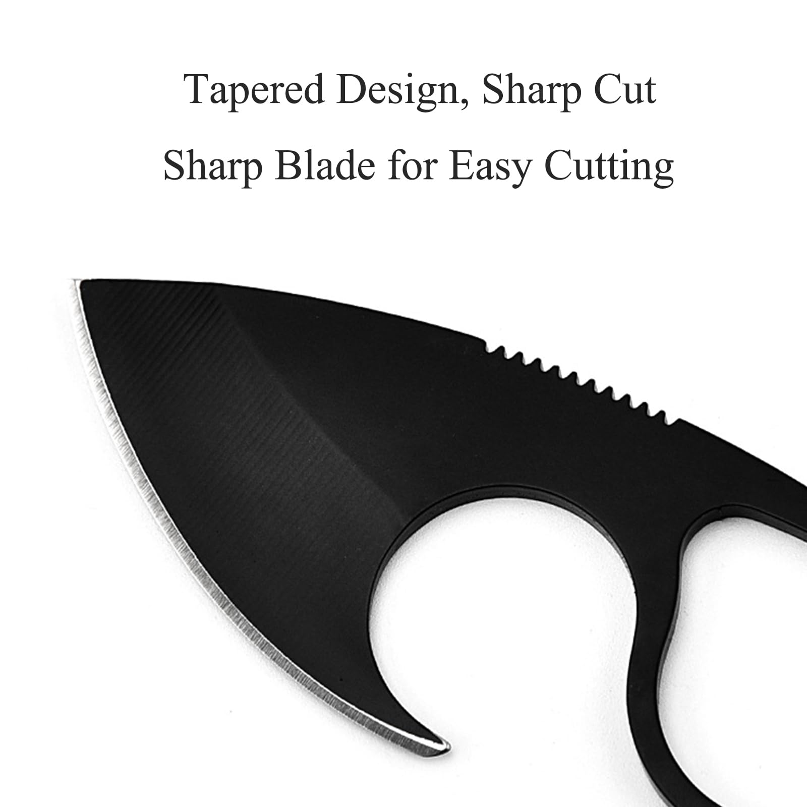 AZHU Neck Knife, Mini Full Tang Tactical Fixed Blade Knife, Small EDC Kinfe, Small Pocket Knife for Every Day Carry, Outdoor Camping, Hiking, Backpacking (Black)