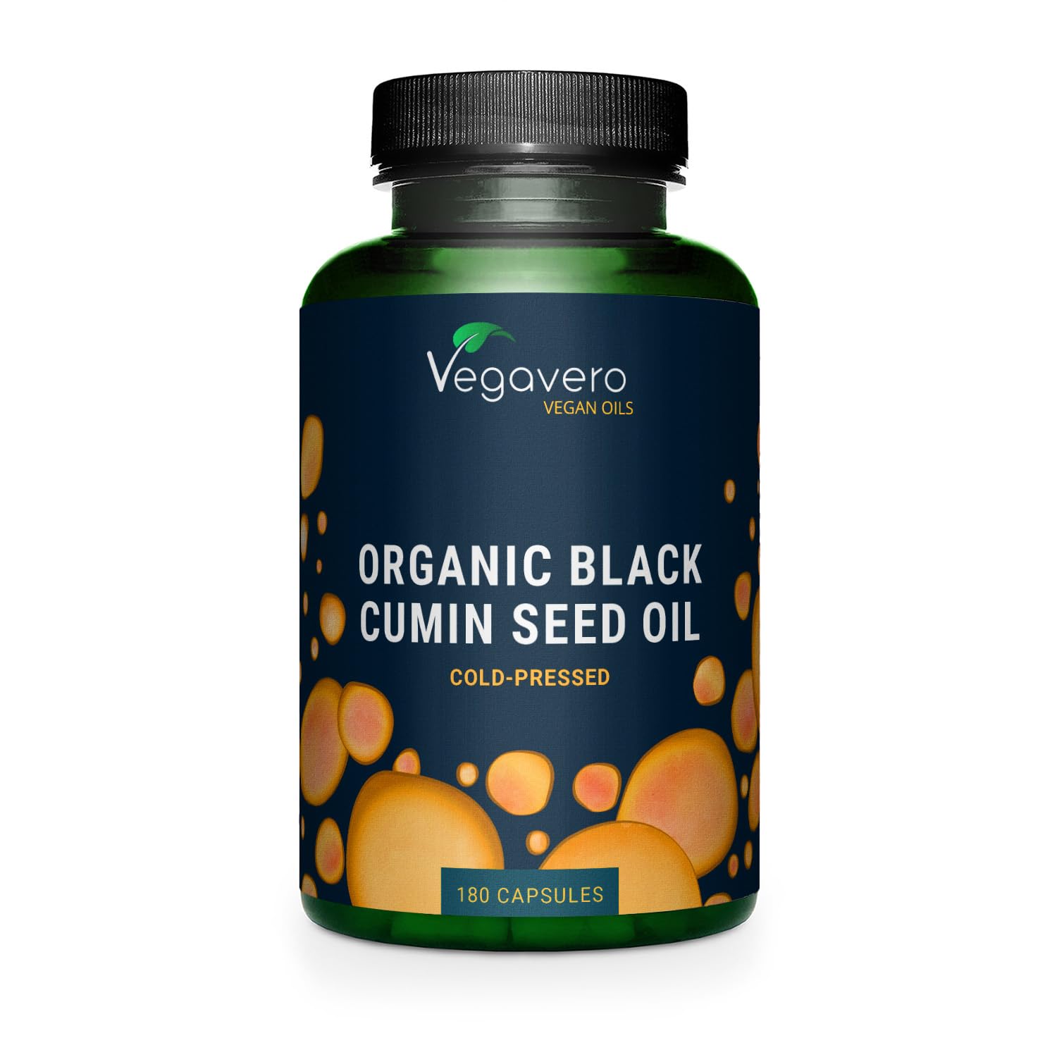 Vegavero Organic Black Cumin Seed Oil 1000 mg | Cold Pressed | 180 Capsules | Nigella Sativa | High Strength Thymoquinone & Linoleic Acid | NO Additives | Vegan | Added Vitamin E