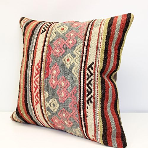 Kilim pillow cover handmade 18x18 inch (45x45 cm) Oriental Kilim pillow cover Home Decor Throw Pillow cover Accent Kilim Cushion Cover vintage