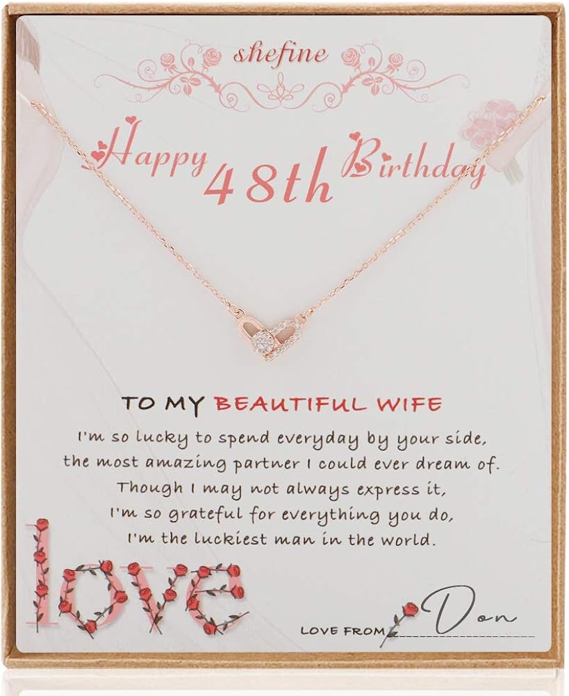 Wife 48th Birthday Gift, Birthday Gifts for Wife, Present for Wife, Tiny Heart
