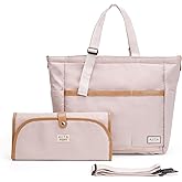 AIITA Diaper Bag Tote,Baby Diaper Bags,Convertible Diaper Bag Backpack,Crossbody Tote Bag for Women,Stylish Shoulder bag with Changing Pad,Baby Registry, Work Tote,Travel Gym Bag,Pink