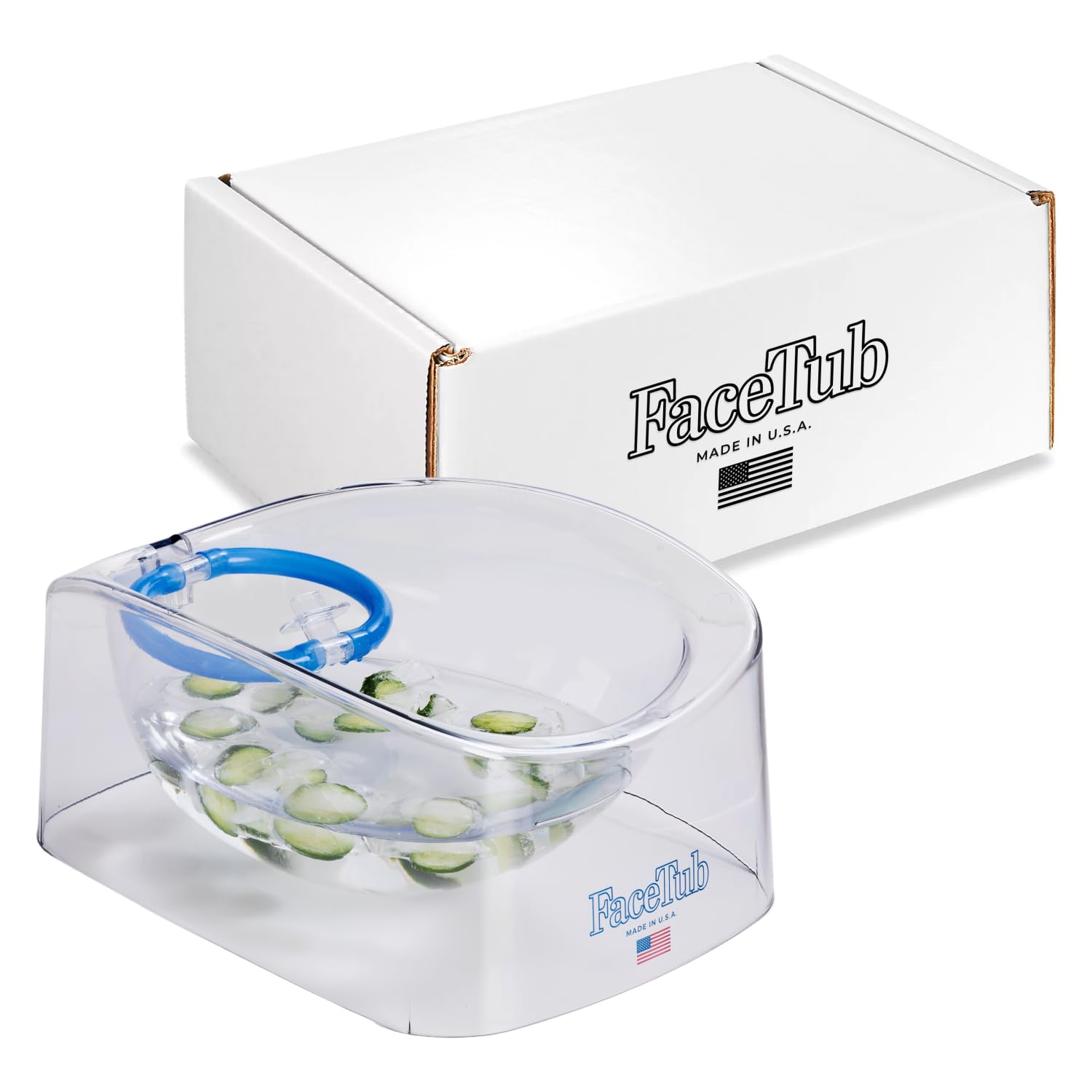 Photo 1 of The FaceTub Cold Ice Bath, Premium Face Bowl For Ice, Face Tub Facial Cold Plunge to Support Skin Health & Relaxation, Facial Cold Plunge with Breathing Tubes, Combine Deep Breathing & Cold Plunge