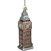 Kurt Adler 5-1/2-Inch Noble Gems Glass Big Ben Ornament for Christmas