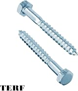 TERF M10 x 150mm Coach Screws Hex Head Pack of 5 view 5
