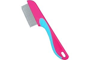 Cat Flea Combs, Dog Flea Combs, Pet flea comb for Cats and Dogs 1Pack (Pink)