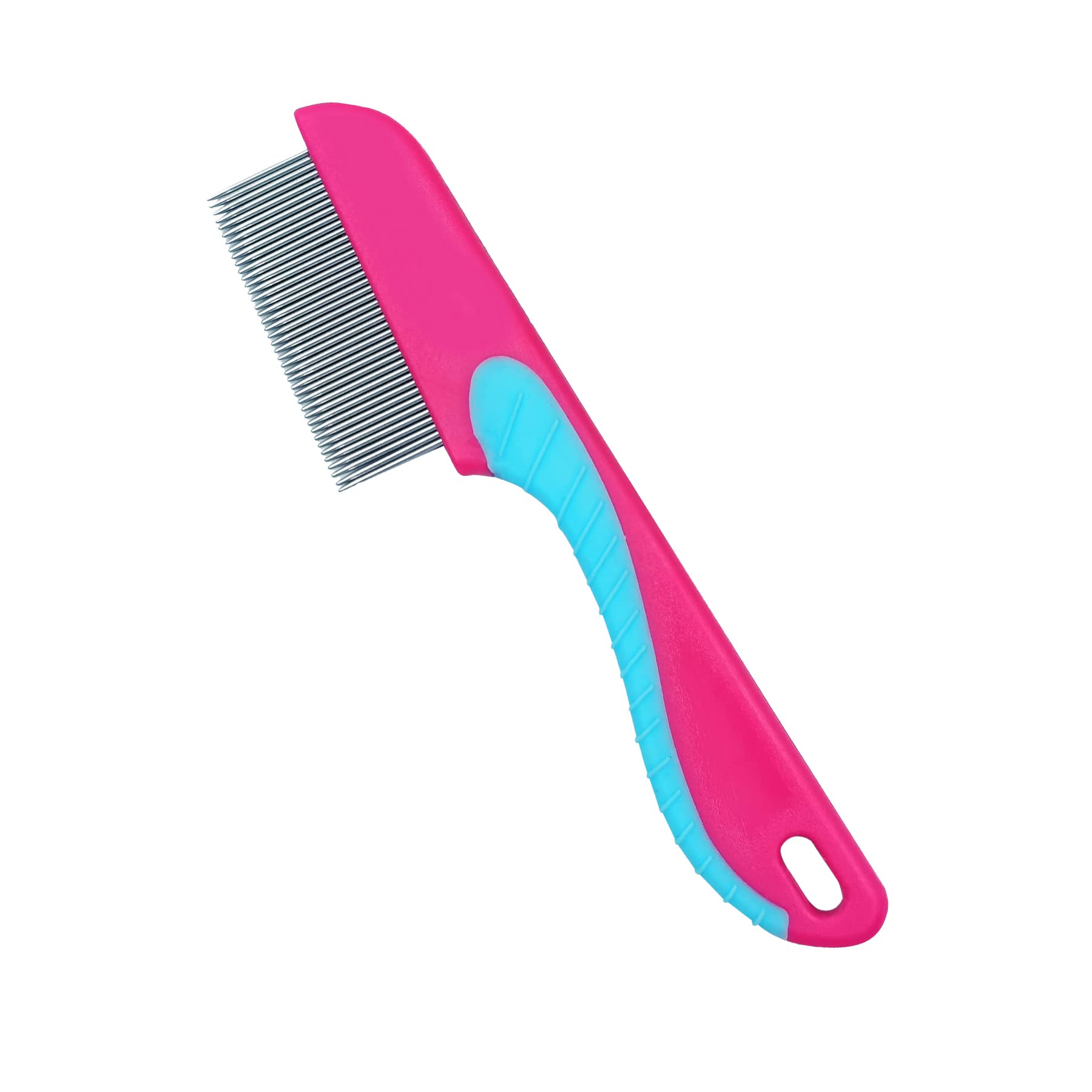 Hennyuu Pet Flea Comb, Stainless Steel, 15cm, Pink, 1 Pack (Cats, Dogs, Kittens, Rabbits, Horses)