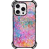 CASETiFY Bounce Case for iPhone 16 Pro [Shockproof / 21.3 ft. 6X Military Grade Drop Protection/Compatible with Magsafe] - My Neon Summer - Clear Black