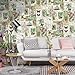 Yifely Vintage Stamp Poster Self-Adhesive Shelf Drawer Liner Moisture Proof PVC Mat 45x300cm