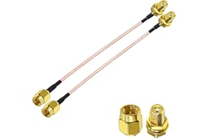 TUOLNK 2PCS RG316 SMA Coax Cable, SMA Male to SMA Female Coaxial Cable 6inch(15cm) Pigtail Jumper Extension Cable for WiFi Wireless Network 2G 3G 4G Antenna Router