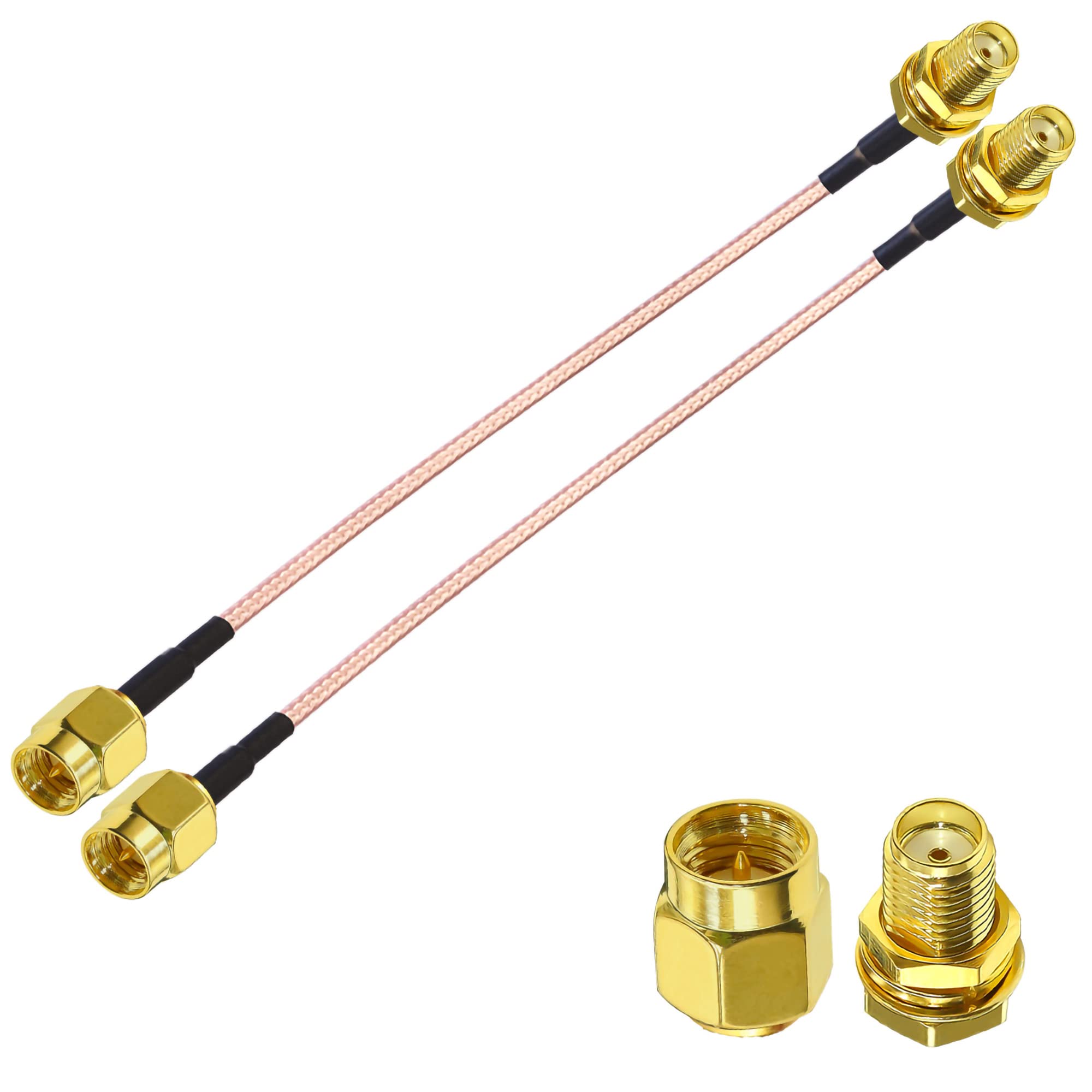 TUOLNK SMA Coaxial Cable RG316 SMA Male to SMA Female RF Coax Cable 6inch(15cm) for WiFi Wireless Network 2G 3G 4G Antenna Router Extension Pigtail Cable 2 Pack