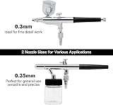 SwitZer Airbrush Paint Kit with Tank Two Double Action BDS 132 and BD-128P view 4