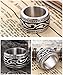 Trendy Wide Stainless Steel Celtic Band Thumb Ring for Men Manly Vintage Punk Biker Jewely Size 7