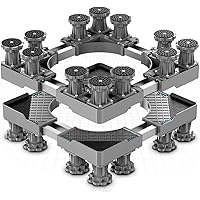 WYXR Adjustable Washing Machine Stainless Steel Base Stand for Dryer, Washing Machine and Refrigerator pedestals Lookup…