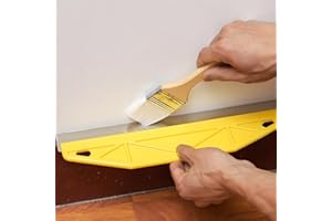 Professional 12-Inch Paint Edger & Shield - Heavy-Duty Metal/Plastic Tool for Wall Trimming, Wallpaper Cutting, Precision Edg