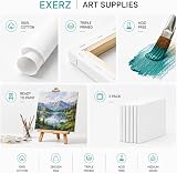 EXERZ 50x60 cm Pre-Stretched Canvas 4 Pack 1.7 cm 280GSM 100% Cotton view 4
