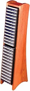 Light Oak Wood Media Organizer CD Tower Modular - 50 CDs Rack Hard to Find Heavy Duty Renovators Supply