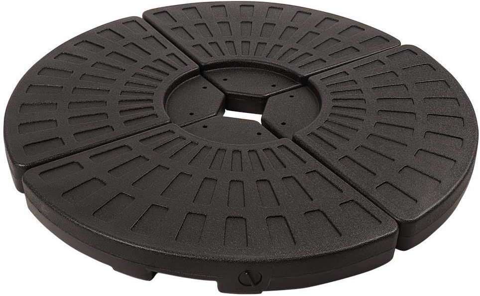 Wido 4 Pack Plastic Cantilever Parasol Base 14L Per Segment Up To 85KG Weight Umbrella Garden Furniture Shade Banana Hanging