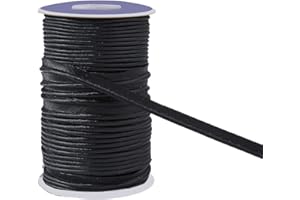 DICOSMETIC 72 Yards x 3/8 Inch(11mm) Piping Cord Trim for Sewing Satin Bias Piping Tape Polyester Bias Tape for Garment Sewing Home Decoration and DIY Craft, Black