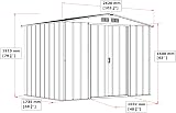 Duramax ECO 8x6 Metal Garden Storage Shed Anthracite 4.77 m² view 9
