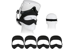 (4 Pack) Orzero Sweat Band Guard Compatible for Quest 3, Quest 2, VR Mask Upgraded Breathable Face Cover Enhance Workouts Sup