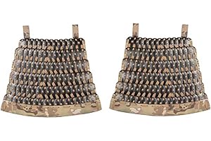 PHYNEDI TRN Tactical Short Skirt Armor Guards Handmade Classical Medieval Samurai Protector Defense Equipment, 1Pair(no belt)