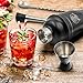 8-in-1 Bartender’s Kit: 24 Oz Stainless Steel Cocktail Shaker with Full Home and Bar Beverage Preparation Set, Leak-Proof Cup, Muddler, Spoon, Jigger, Pourers, Opener, Martini Mojito Kit by Spirit