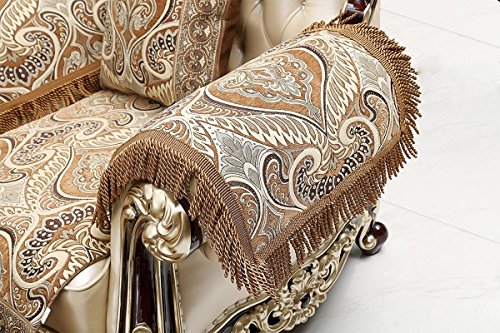 Sideli Luxury Sofa Arm Chair Pad Non-slip(1pc-20x24-sofa arm cover, COFFEE) - Thumbnail 2