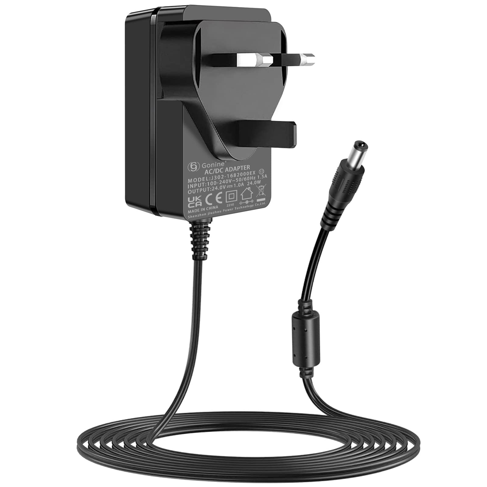 Gonine 24V 1A Power Supply Adapter,100~240V AC to DC 24 Volt 1 Amp Converter 24 vdc 1000mA 800mA 600mA 400mA 200mA Wall Charger for LED Strip Light, CCTV Camera