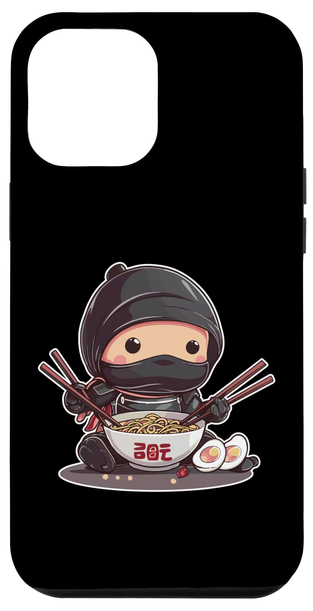 iPhone 13 Pro Max Cute Ninja Eating Noodles Japanese Anime Style 02 Case