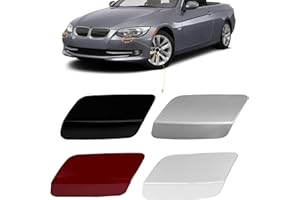 CABOHON Front Bumper Headlight Washer Nozzle Cover Cap Painted for BMW E92 E93 328i 335I 335IS Coupe Convertible 2011-2013 61677253393 61677253394 (Silver Painted Left Driver Side)