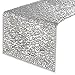 PONY DANCE Sequins Table Runner - Rectangular Sparkling Party/Wedding/Holiday Table Runners for Banquet Event Dinner Decoration Christmas Home Decor, 12 x 108 Inches, Silver