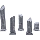 EnderToys Roman Ruined Pillars, Terrain Scenery for Tabletop 28mm Miniatures Wargame, 3D Printed and Paintable