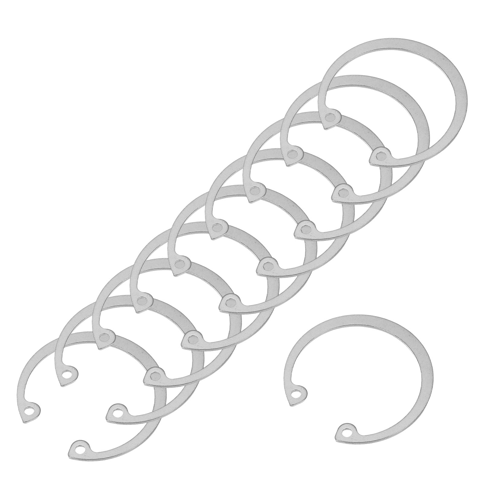 Photo 1 of PATIKIL 40mm ID Internal Retaining Rings, 10 Pcs E-Clip Snap Ring 304 Stainless Steel Internal Circlip for Automobile Valve Equipment Bearings